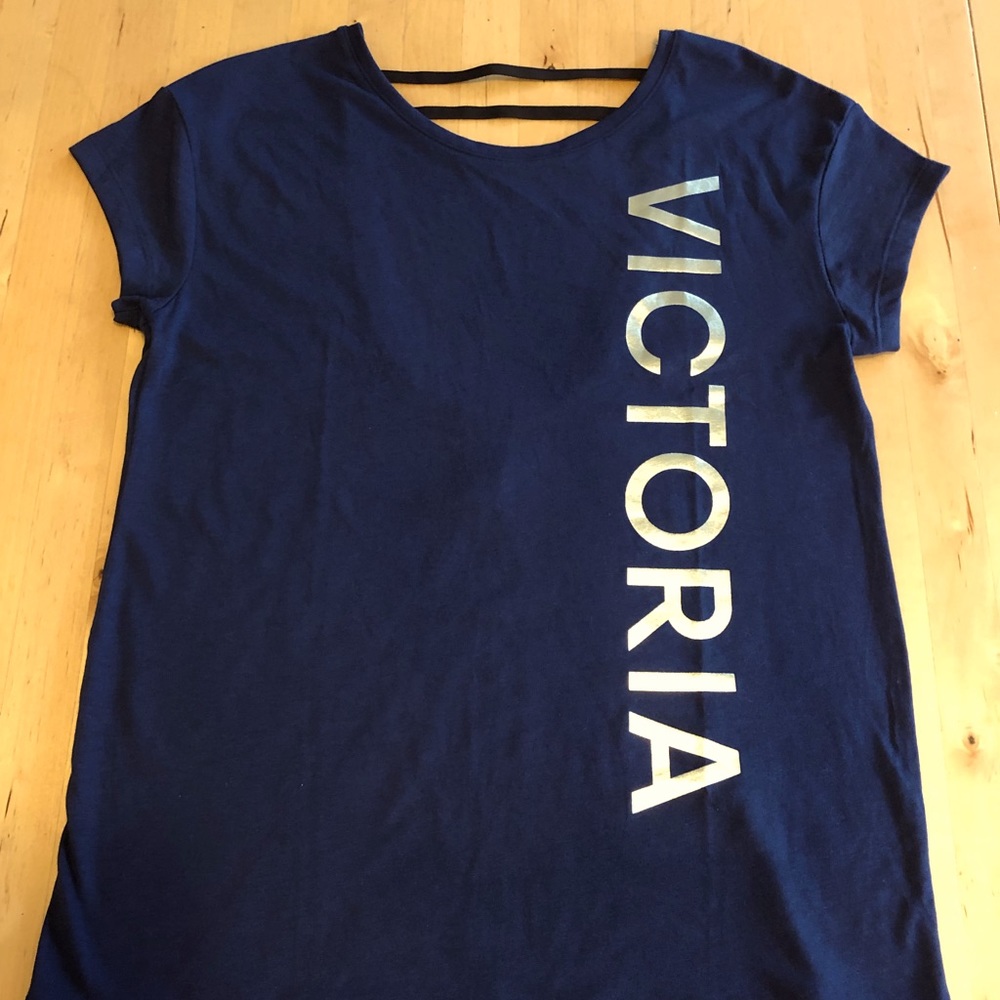 BRAND NEW Victoria’s Secret navy blue/ gold shirt